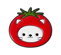 Elegante broche de aleación esmaltado con diseño de fresa, plátano y tomate, regalo de joyería para amigos, gatitos y gatitos, talla única, como se describe