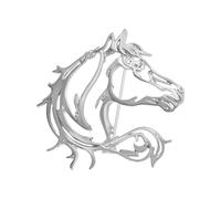 Elegante Broche de Caballo Metálico Intrincados Detalles Calados 16g Joyería Ligera Ramillete de Regalo para 2026 Broche Plata Oro Joyería Hueca de Aleación