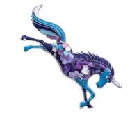 Elegante broche de caballo para accesorios de aleación de aspecto retro vintage, ramillete para manualidades, para ocasiones y llevar hermoso pin de insignia, One Size, como se describe