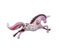 Elegante broche de caballo para accesorios de aspecto retro vintage de aleación, ramillete de manualidades, para ocasiones y uso en el pecho, talla única, como se describe