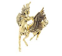 Elegante broche de caballo volador hecho de aleación chapada resistente que simboliza el sueño, perfecto para accesorios elegantes, broche de caballo volador, talla única, como se describe