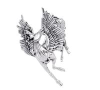 Elegante broche de caballo volador hecho de aleación chapada resistente que simboliza el sueño, perfecto para accesorios elegantes, broche resistente, One Size, como se describe