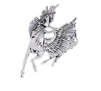 Elegante broche de caballo volador hecho de aleación chapada resistente que simboliza el sueño, perfecto para accesorios elegantes. Broche chapado, talla única, como se describe