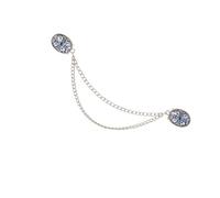 Elegante broche de cadena de flores con textura de aleación, accesorio de joyería para bolsas de ropa, fiestas, uso diario, broche impreso estilo corte, talla única, como se describe