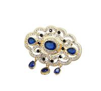 Elegante broche de caftán árabe Sunspicems for mujer, joyería de boda de resina dorada for novias y regalos