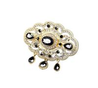 Elegante broche de caftán árabe Sunspicems for mujer, joyería de boda de resina dorada for novias y regalos