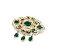 Elegante broche de caftán árabe Sunspicems for mujer, joyería de boda de resina dorada for novias y regalos