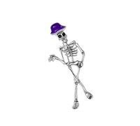 Elegante broche de calavera para mujer, joyería de aleación retro, accesorio gótico, cierre seguro, elegante, accesorio para fiesta, talla única, como se describe