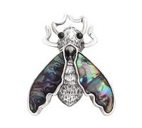 Elegante broche de cigarra con forma de palomas de la paz con diamantes de imitación brillantes para mujer, accesorios de joyería de moda, One Size, como se describe