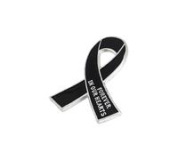 Elegante broche de cinta de palomas para recaudación de fondos, construcción de metal, ligero, 3 g, accesorio de moda, palomas, cinta para eventos benéficos, talla única, como se describe