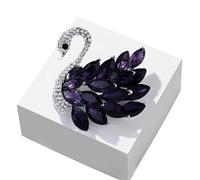 Elegante broche de cisne de cristal for mujeres y niñas, broche de animal con diamantes de imitación brillantes, accesorios for mujer, broches for mujer para vestidos, bufandas(Color3)