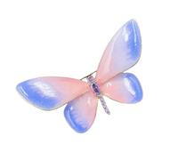 Elegante broche de cobre de color degradado de metamorfosis de mariposa, elegante pin de mariposa para mujer, accesorio de traje elegante, broche de aleación de cobre