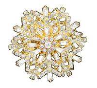 Elegante broche de copo de nieve 3D que embellece cualquier conjunto. Pin de solapa, adecuado para ocasiones casuales y formales. Broche de aleación, Einheitsgröße, como se describe
