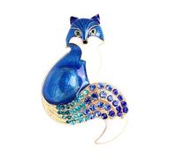 Elegante broche de diamantes de imitación para banquetes y bodas, pin de solapa de animales, adorno de mochila y chaquetas, accesorios de moda, Medio, Aluminio
