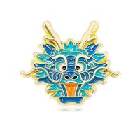 Elegante broche de dragón elegante zodiacs chinos estilos de lactancia estilo alfiler regalo festivo para sus alfileres de traje, talla única, como se describe