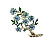 Elegante broche de flor de peonía con detalles en el centro de aleación de materiales esmaltados, joyería de regalo para ella, estilo casual, elegante broche de flores para mujer, talla única, como se