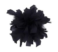 Elegante broche de flores de plumas, pin de solapa grande de 20 cm para mujeres y hombres, ramillete de tela para fiesta de boda, chal floral dramático, traje de vestir, accesorios de ropa, regalo de