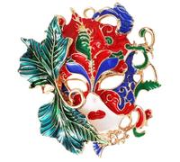 Elegante broche de golondrina con detalles de gota de aceite y diamantes de cristal para mujer, accesorio de joyería de moda artística para trajes, talla única, como se describe