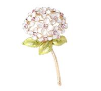 Elegante broche de hortensia hecho de aleación resistente, accesorio de mujer de buen gusto para mujeres que aprecian la elegancia y la moda orientada a los detalles, talla única, como se describe