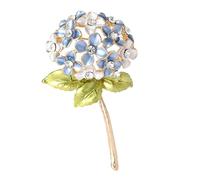 Elegante broche de hortensia hecho de aleación resistente, accesorio de mujer de buen gusto para mujeres que aprecian la elegancia accesorio de traje de boda, talla única, como se describe