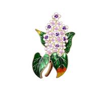Elegante broche de hortensias con superficie artística de esmalte de aleación que resalta el broche formal de moda