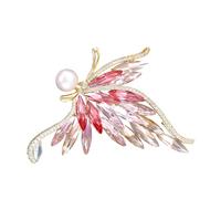 Elegante broche de mariposa adornado con cristal adecuado para mujeres que aman accesorios únicos, broche de atuendo casual