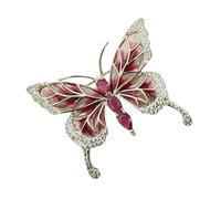 Elegante broche de mariposa esmaltado, diseños de inspiración vintage con diamantes de imitación para mujer, accesorios de joyería, ideas de regalo, Metal