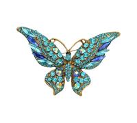 Elegante broche de mariposa esmaltado, diseños de inspiración vintage con diamantes de imitación para mujer, accesorios de joyería, ideas de regalo, Metal