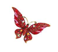 Elegante broche de mariposa esmaltado, diseños de inspiración vintage con diamantes de imitación para mujer, accesorios de joyería, ideas de regalo, Metal