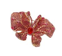 Elegante broche de mariposa que simboliza la esperanza para cumpleaños, aniversarios, celebraciones, pin de cristal, talla única, como se describe
