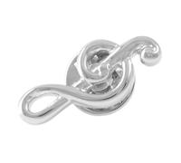 Elegante broche de notas musicales 3D, pin de solapa único con diseño resistente para un uso duradero, Acero inoxidable