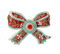 Elegante broche de nudo de lazo, estilo de abrigo real, alfiler con pedrería brillante y alfiler de solapa único para ocasiones formales