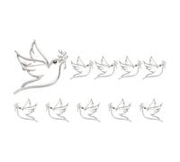 Elegante broche de paloma con intrincada rama ligera de aleación de zinc con acabado brillante intrincado broche, Talla única, como se describe