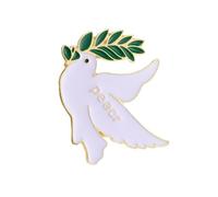 Elegante broche de palomas de la paz que simboliza armonías y amistad, textura de aleación, elegante pin de solapa para varias ocasiones, accesorio de moda juvenil