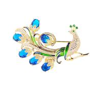 Elegante broche de pavos reales hecho de aleación de alta calidad con diseño intrincado ligero para mejorar los accesorios de moda y el uso diario exquisito broche, talla única, como se describe
