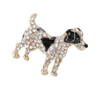 Elegante broche de perro con dije de animal con textura de aleación brillante adecuado para mochila elegante, talla única, como se describe