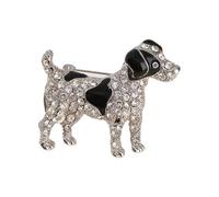 Elegante broche de perro con dije de animal con textura de aleación brillante adecuado para mochila elegante, talla única, como se describe