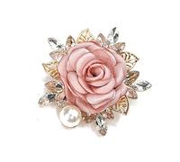 Elegante broche de rosa: los pines de solapa hechos a mano de cristal y perlas son accesorios indispensables para mujeres, bodas, fiestas, caballeros, perfectos para vestidos de noche, trajes e ideas