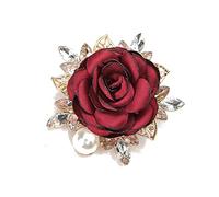 Elegante broche de rosa: los pines de solapa hechos a mano de cristal y perlas son accesorios indispensables para mujeres, bodas, fiestas, caballeros, perfectos para vestidos de noche, trajes e ideas