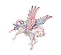 Elegante broche de solapa de caballo, acento animal, símbolo de coraje zodiacal chino, pin de moda, regalo de año de caballo, talla única, como se describe