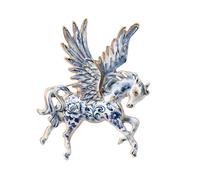 Elegante broche de solapa de caballo, acento animal, símbolo del zodíaco chino, insignia del zodiaco chino, talla única, como se describe