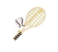Elegante broche de tenis de metal, ligero y seguro, ideal para estilos de vida activos y trajes de moda, pin deportivo ligero para atuendos