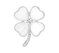 Elegante broche de tréboles de hojas con diseño de, accesorio para bufanda, para trajes y bufandas, minimalista