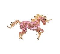 Elegante broche de unicornios de aleación resistente, diseño de cierre seguro, ideal para trajes casuales y eventos formales, talla única, como se describe