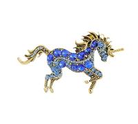 Elegante broche de unicornios de aleación resistente, diseño de cierre seguro, ideal para trajes casuales y eventos formales, talla única, como se describe