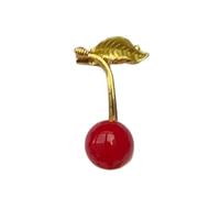 Elegante Broche Decorado con Frutas Superficie Resistente a la Luz Joya Versátil Para Trajes De Moda Como Regalo Broche Cereza, talla única, como se describe