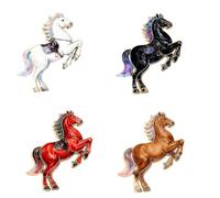 Elegante broche del zodiaco que representa el año del caballo en materiales de aleación resistentes para resistencia a la decoloración y versátil broche de los zodiacos, talla única, como se describe