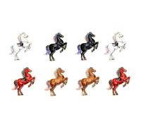 Elegante broche del zodiaco que representa el año del caballo en materiales de aleación resistentes para resistencia a la decoloración y mejora versátil de la moda, pin de solapa versátil, talla única