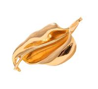 Elegante broche en forma de hoja irregular detallado tallador solapa alfiler moda pendiente accesorios de joyería para ropa diaria tienda reunión accesorio, talla única, como se describe