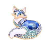 Elegante broche esmaltado con forma de animal que incluye diamantes de imitación coloridos para mejorar el atuendo femenino y dar regalos, talla única, como se describe
